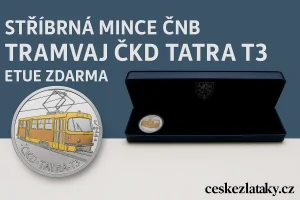 AKCE Stříbrná mince 500 Kč Tramvaj ČKD Tatra T3 PROOF 2024 s etui zdarma